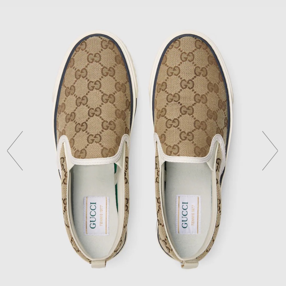 Gucci Brown Slip-On Sneakers